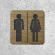 Wooden Bathroom Door Sign Classic Men & Women