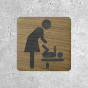 Wooden Changing Table Door Sign