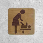 Wooden Changing Table Door Sign