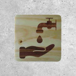 Wooden Water Point Door Sign