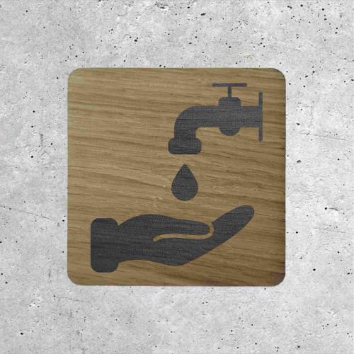 Wooden Water Point Door Sign