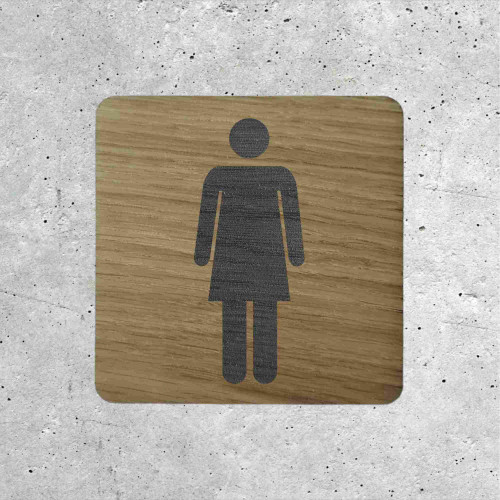 Classic Women&#039;s Restroom Wooden Door Sign