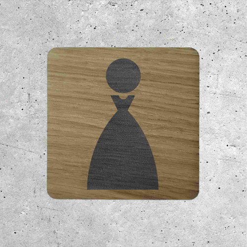 Women&#039;s Restroom Wooden Door Sign – Stylish Design