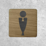 Men’s Restroom Wooden Door Sign Design