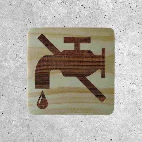 Wooden Wall Sign Non-Potable Water