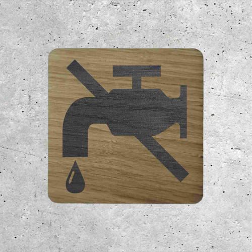 Wooden Wall Sign Non-Potable Water