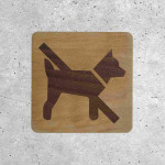 No Dogs Allowed Wooden Wall Sign