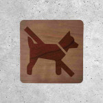 No Dogs Allowed Wooden Wall Sign