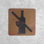 Alcohol Prohibited Wooden Wall Sign