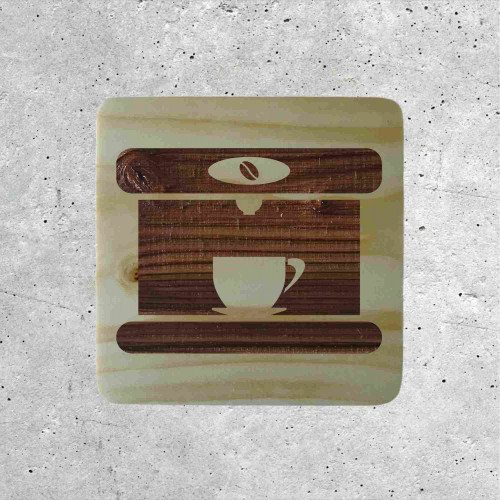 Wooden Coffee Machine Sign - Coffee Zone Indicator