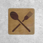 Wooden Restaurant Sign - Dining Area Indicator