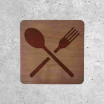 Wooden Restaurant Sign - Dining Area Indicator