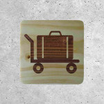 Wooden Luggage Sign - Baggage Area Indicator