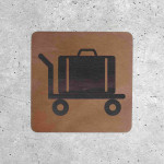 Wooden Luggage Sign - Baggage Area Indicator