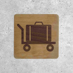 Wooden Luggage Sign - Baggage Area Indicator