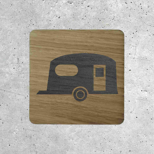 Wooden Campervan Sign - Caravan Zone Indicator