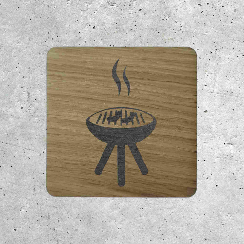 Enseigne en Bois BBQ - Signalétique pour Espace Barbecue