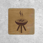 Wooden BBQ Sign - Barbecue Area Signage