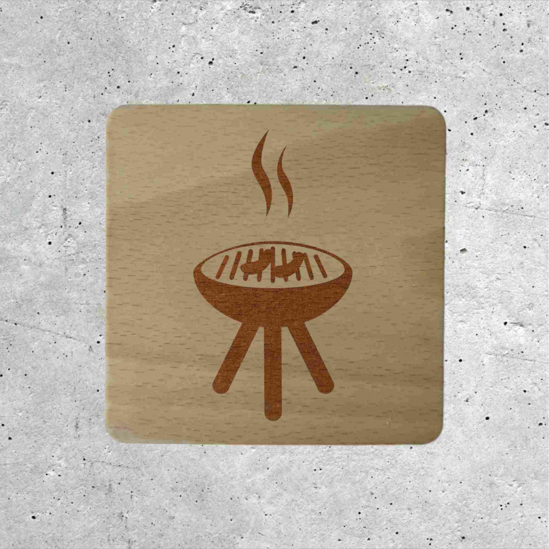 Wooden BBQ Sign - Barbecue Area Signage