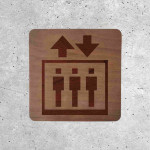 Wooden Elevator Panel - Up and Down Indicator