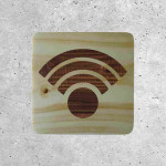 Wooden Sign for WiFi Access Zone