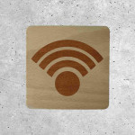 Wooden Sign for WiFi Access Zone