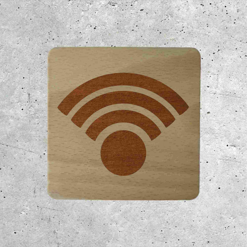 Wooden Sign for WiFi Access Zone