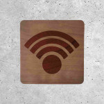 Wooden Sign for WiFi Access Zone