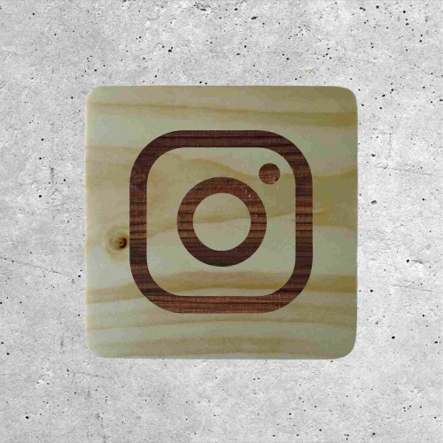 Wooden Sign - Instagram Social Media