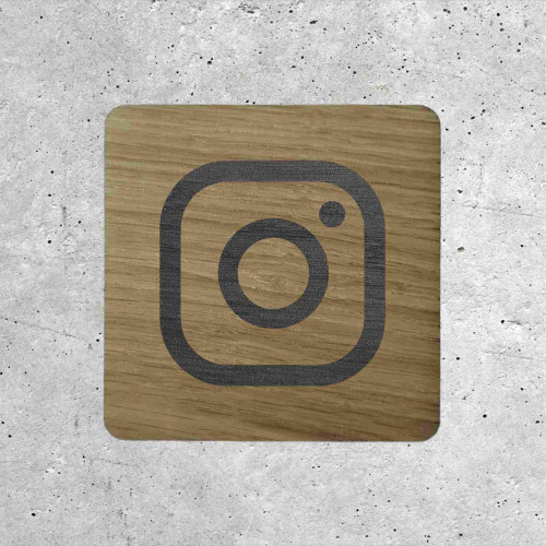 Wooden Sign - Instagram Social Media