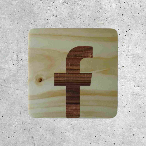 Plaque en Bois - Réseaux Sociaux Facebook