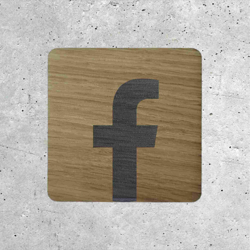 Plaque en Bois - Réseaux Sociaux Facebook