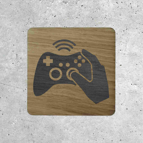 Plaque en Bois - Espace de Jeu Vidéo