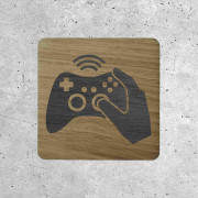 Plaque en Bois - Espace de Jeu Vidéo