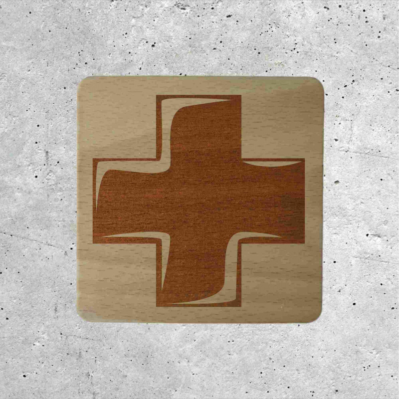 Plaque en Bois - Urgences Médicales