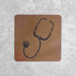 Wooden Signage - Medical Symbol with Stethoscope