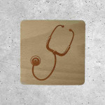 Wooden Signage - Medical Symbol with Stethoscope