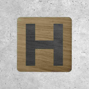 Wooden Plaque - Hospital H Sign