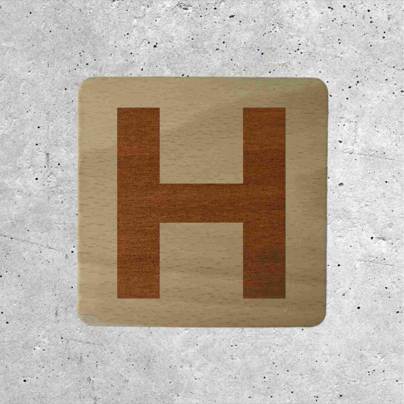 Wooden Plaque - Hospital H Sign