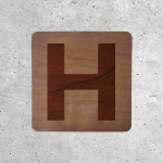 Wooden Plaque - Hospital H Sign