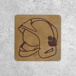 Wooden Sign - Firefighter Helmet Emblem F1