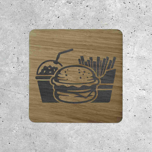 Wooden Signage - Fast-Food Menu Set