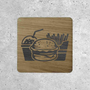 Wooden Signage - Fast-Food Menu Set