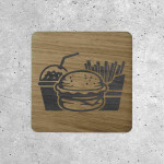 Wooden Signage - Fast-Food Menu Set