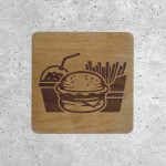 Wooden Signage - Fast-Food Menu Set