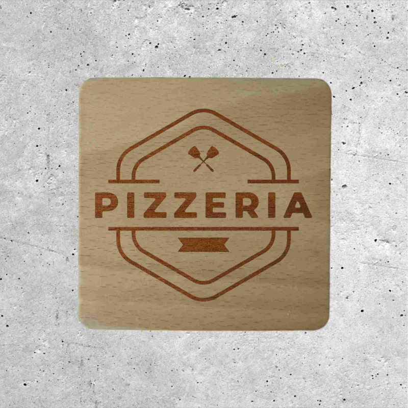 Signalétique en Bois - Panneau Pizzeria