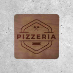 Signalétique en Bois - Panneau Pizzeria