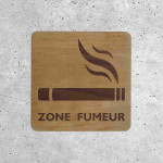 Wooden Sign - Smoking Area