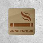 Wooden Sign - Smoking Area