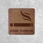 Wooden Sign - Smoking Area